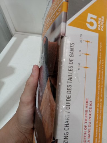 4PR WORKTUFF CUT/PUNCTURE RESISTANT GLOVES - medium - ORANGE/GREY/BLACK image 3