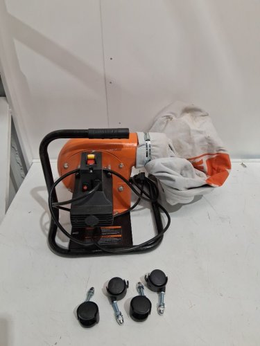 Wen Rolling Dust Collector with 12-Gallon Bag and Optional Wall Mount - 5.7a - orange/black (model: dc3401) image 3