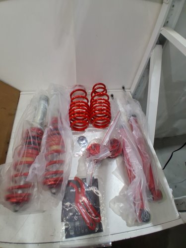 maXpeedingrods Adjustable Height Coilovers Performance Lowering Suspension Kit – Fits SELECTED Volkswagen MODELS- RED (MODEL: KZ70CU) image 4