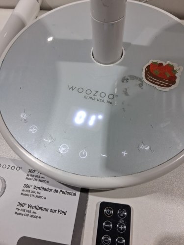 Woozoo 360° Pedestal 12-SPEED Air Circulator - ADJUSTABLE HEIGHT 21" TO 40" - WHITE (Model: STF-360DC/1747373) image 4