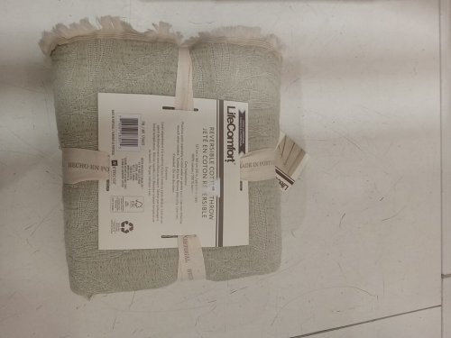 lifecomfort reversible cotton throw blanket - 50'' x 64'' - green (Model : 1726023) image 3