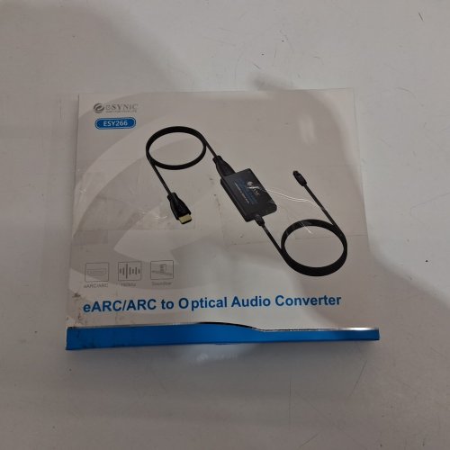esynic Professional eARC Audio Extractor 192KHZ ARC to Optical Audio Cable Converter - up to 7ft - black (model: esy266) image 2