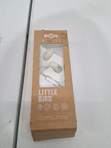 House of Marley Little Bird Wired In-Ear Headphones with Mic, 3.5mm Jack - White (Model: EM-JE061-WT) image 2