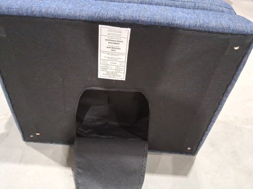 King Fabric Upholstered Ottoman with wood legs for living room , bedroom - 31" x 23" x 19.5" - blue (model:1644976) image 7