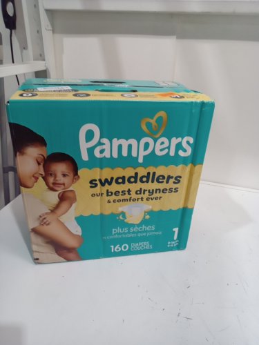 160pk pampers swaddlers best dryness disposable diapers - size 1 (8-14lb) image 2