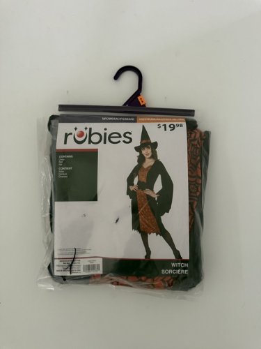 3PC WOMEN'S RUBIES WITCH COSTUME - MEDIUM (8-10) - BLACK/ORANGE (STYLE: 700205) image 2