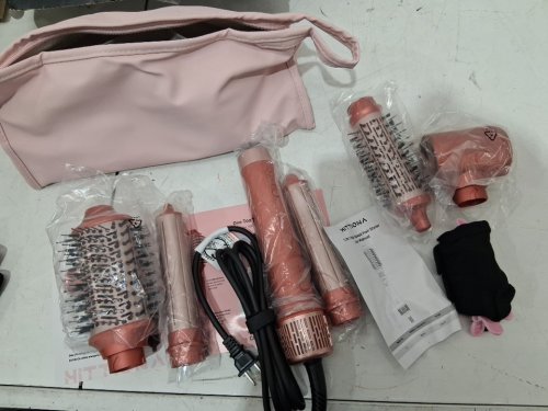 7pc HITTIONA 5-in-1 High-Speed Hair dryer and Styler - deep coral (model: f2) image 3