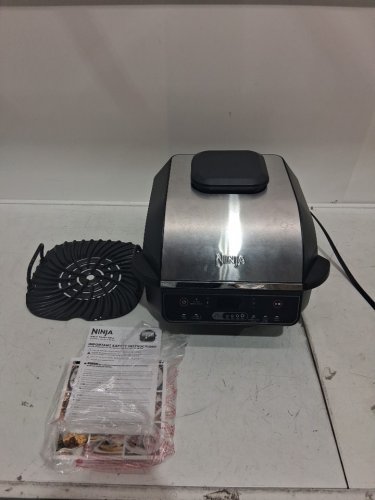 Ninja Foodi 6-in-1 Indoor Grill & Air Fryer with Cyclonic Grilling - 500°F - 43.6" x 36" x 28" - Black/Silver (Model: EG201C ) image 3