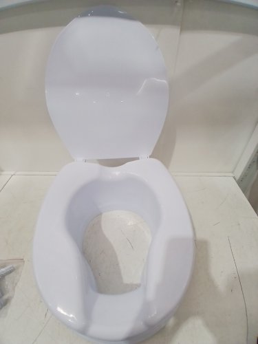 Vevor universal 5" high raised toilet seat with screw rod locking - 300lbs max - white (model: fbl760601) image 4