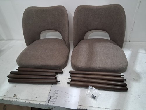 MALOL Upholstered Dining Chairs - 30.3" x 18.1" - beige taupe - (model: DCW65) image 3