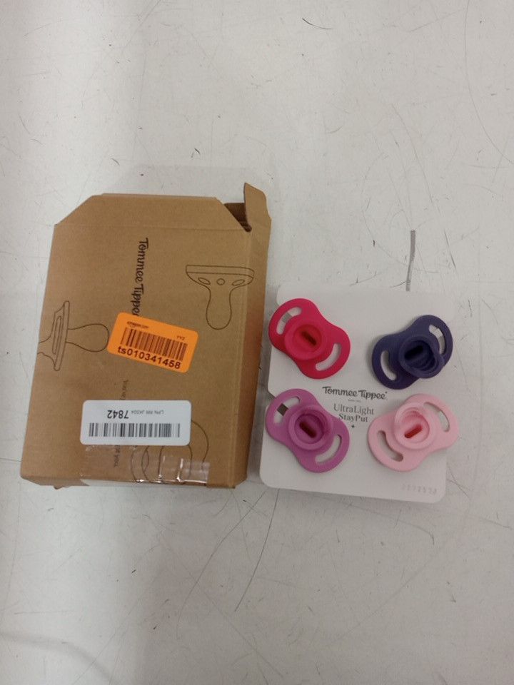 4pk Tommee Tippee Ultra-light Stayput Pacifier - 0 to 6m - multicolor image 2
