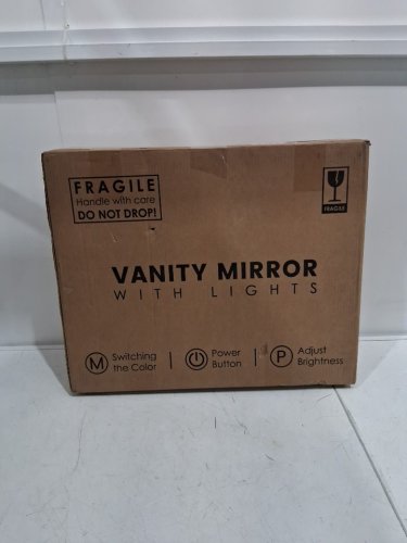 HOLLYWOOD MAKE-UP VANITY MIRROR WITH LIGHTS WITH MINI MIRROR - 18" X 23" - SILVER (MODEL: h6-cdnu-abnd) image 2
