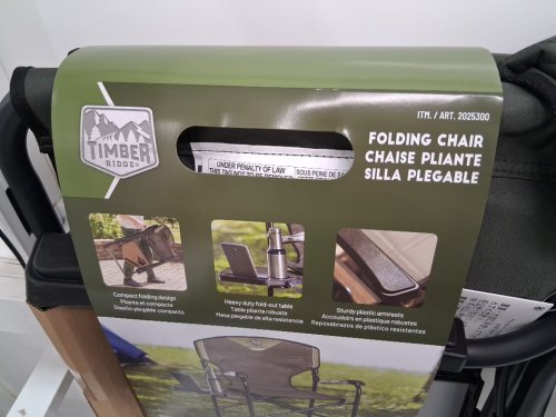 Timber Ridge D frame Director's Chair with table and cupholder - Green (model: 2025300) image 3