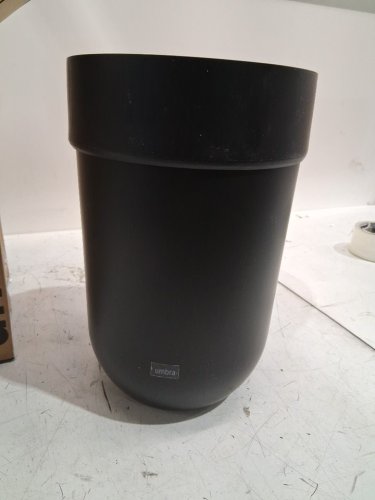 UMBRA TOUCH OFFICE/BATHROOM TRASH CAN WITH SWING LID - 1.6GAL CAPACITY - BLACK image 3