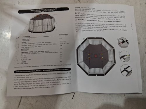 hyper venture outdoor mesh gazebo tent shelter - 13ft x 13ft - blue - (model: pvsh1313bl) image 9