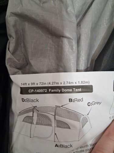 campros 8-person family dome tent with divider & carry bag - 14FT x 9FT -grey/green (model:cp-140972) image 4
