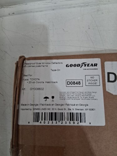 GOODYEAR SHATTERPROOF SIDE WINDOW DEFLECTORS FOR 2020-2026 TOYOTA COROLLA hatchback WITH LICENSE PLATE COVERS - BLACK (MODEL: GY008602) image 3
