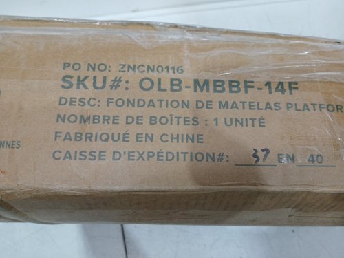 Zinus Bed Frame with Wood Slat Support - 14" - full - black - (model: olb-mbbf-14fs) image 3