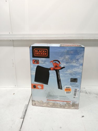 BLACK AND DECKER CORDED ELECTRIC LEAF BLOWER/VACUUM/MULCHER - 250MPH/12AMP - BLACK/ORANGE (MODEL: BV6600) image 2