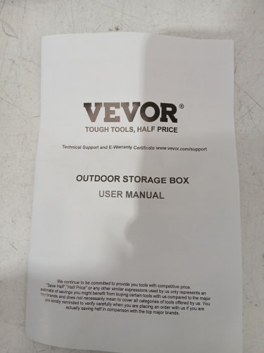 VEVOR all-weather Waterproof PE Tarpaulin Outdoor Storage Deck Box with Galvanized Frame - 230 gal - black/green (model: jh-230) image 8