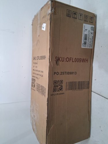 MODERN S-SHAPED spiral OUTDOOR WATER FOUNTAIN WITH LED LIGHT - 30" X 10" - WHITE gravel (MODEL: OFL009WH) image 2
