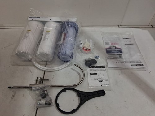 ISPRING 3-STAGE UNDER SINK HIGH-CAPACITY TANKLESS DRINKING WATER FILTRATION SYSTEM - INCLUDES SEDIMENT 2X CTO CARBON BLOCK FILTERS (MODEL: US31-bv) image 3