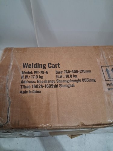 2-tier 4 drawer heavy duty rolling welding cart - 265lb cap - black - (Model: WT-78-A) image 3