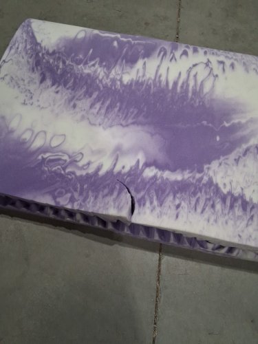 7-Zone Gel Infused Egg Crate Foam Mattress Topper - Queen 4" - Purple/White image 6