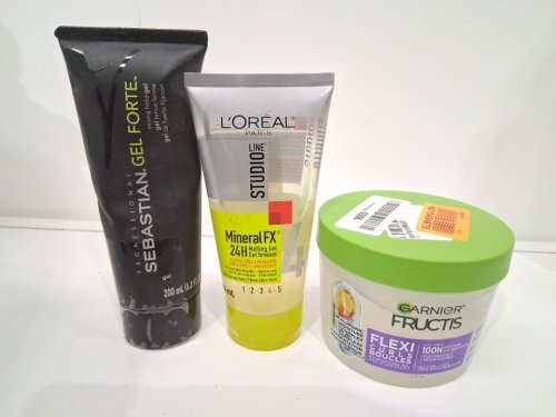 3 ASSORTED HAIR STYLING GELS - ASSORTED BRANDS, SIZES AND TYPES - PROFESSIONAL SEBASTION / L'OREAL PARIS / GARNIER FRUCTIS image 2