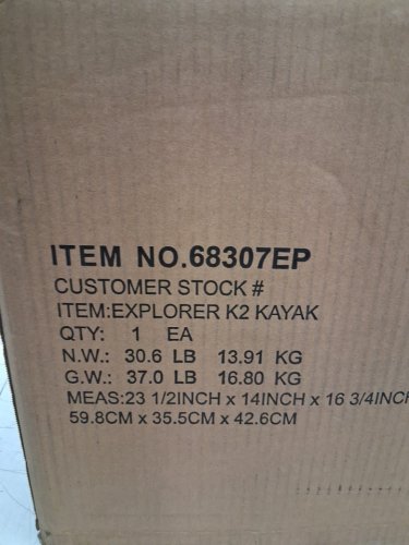 INTEX EXPLORER K2 2-PERSON INFLATABLE KAYAK SET WITH ALUMINUM OARS & PUMP - YELLOW (MODEL: 68307EP) image 3