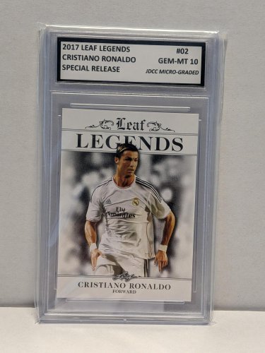 CRISTIANO RONALDO SPECIAL RELEASE FIFA CARD - PSA GEM MINT 10 - 2017 LEAF LEGENDS #02 image 2