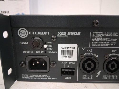 crown by HARMAN XLS4 drivecore 2-series power Amplifier with xover & limtr- 2500w - 120V - black (MODEL: XLS2502-0 US) image 7