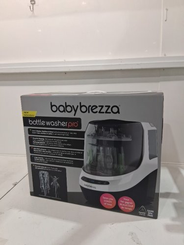 BabyBrezza Bottle Washer Pro 3-in-1 washer/sterilizer/dryer - holds 4 bottles - black/white (model: BRZ0103) image 2