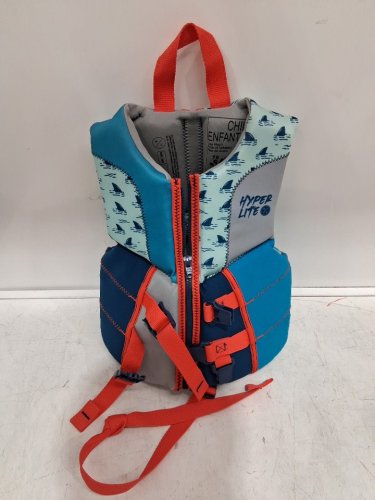 Kids Hyperlite Wake Co. Life jacket Personal Floatation Device - Youth 33LBS-55LBS - grey/BLUE/RED (model:3249/1882190) image 2