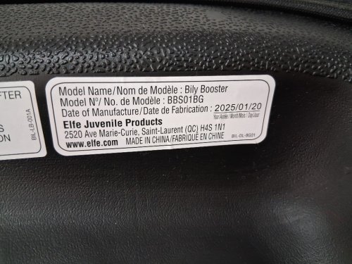 KID'S BILY BACKLESS BOOSTER SEAT - FOR KIDS 40-100LB - BLACK/GREY (MODEL: BBS01BG) image 4
