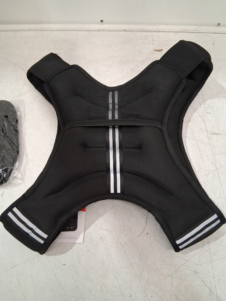 ZELUS Weighted Vest With Reflective Stripe for Workout and Strength Training - 20LBS - Black image 4
