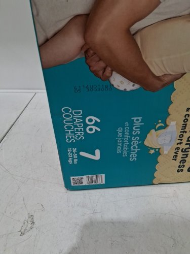 66PK PAMPERS swaddlers DIAPERS - WHITE - SIZE 7 image 3