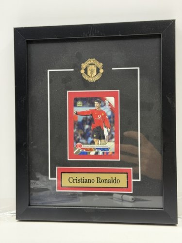 CRISTIANO RONALDO EURO 2024 CARD BLACK MATT FRAMED 9.5"X11.5" image 3