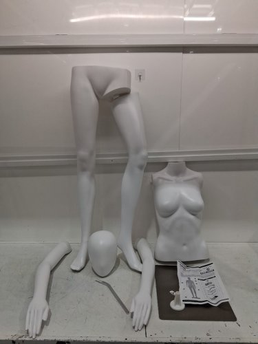 SereneLife Female Form-Detachable Full Body Mannequin with Stand - 68.9" - white (model: SLMAQFE5) image 3