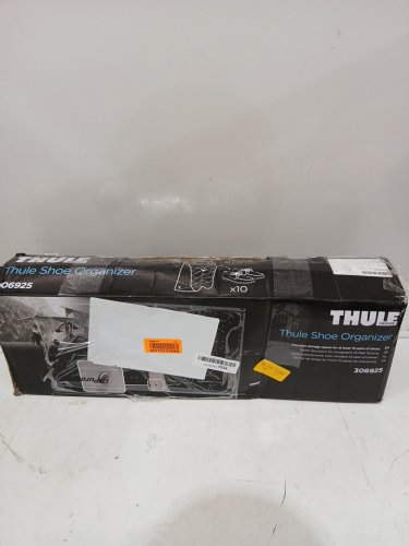 thule outdoor foldable travel shoe organizer with built in ventilation - 4"x 18"x 8" - black (model: 306925) image 2