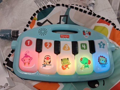FISHER-PRICE 4-IN-1 BABY MUSICAL GLOW AND GROW KICK & PLAY PIANO GYM PLAYMAT WITH 2 RATTLE MARACAS FOR NEWBORNS - AGES 0+ MONTHS (MODEL: HWD95) image 3