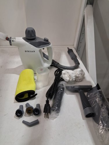 TICYACK HANDHELD STEAM CLEANER WITH ACCESSORIES & SAFETY LOCK - WHITE (MODEL: EM-316) image 3
