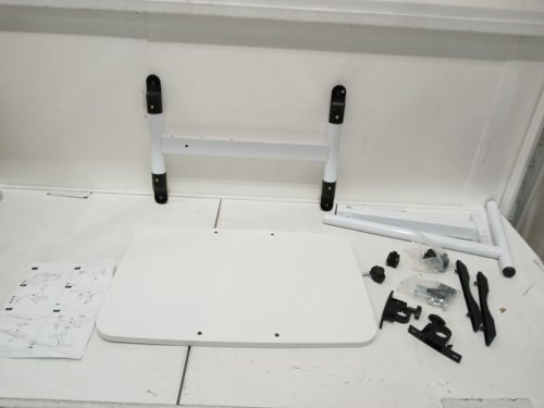 FASTVITA ADJUSTABLE MOBILE OVERBED TABLE, ROLLING STAND - WHITE (MODEL: PEP_333N9EKA) image 3
