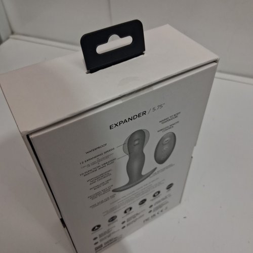 DOC JOHNSON a-play expander vibrating butt plug with remote control - 120 sensations - 5.75" - blue image 3