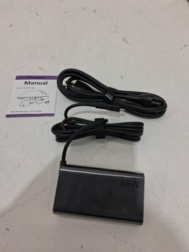Slim USB C Universal Charger - 65W / Input 100-240V / Output 5-20V - Black (Model: XH65W-2 PD) image 3