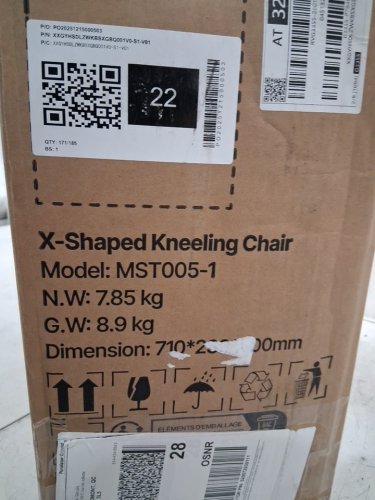 Ergonomic Office Foam Cushion Kneeling Chair with Wheels - 265LBS Max - Black - (Model: MST005-1) image 5