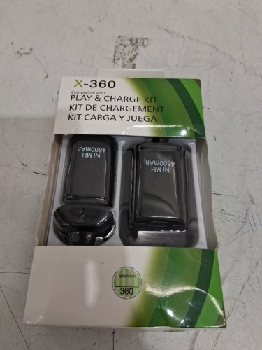 2pk XBOX 360 CONTROLLER battery packs - 4800mAH - BLACK image 2