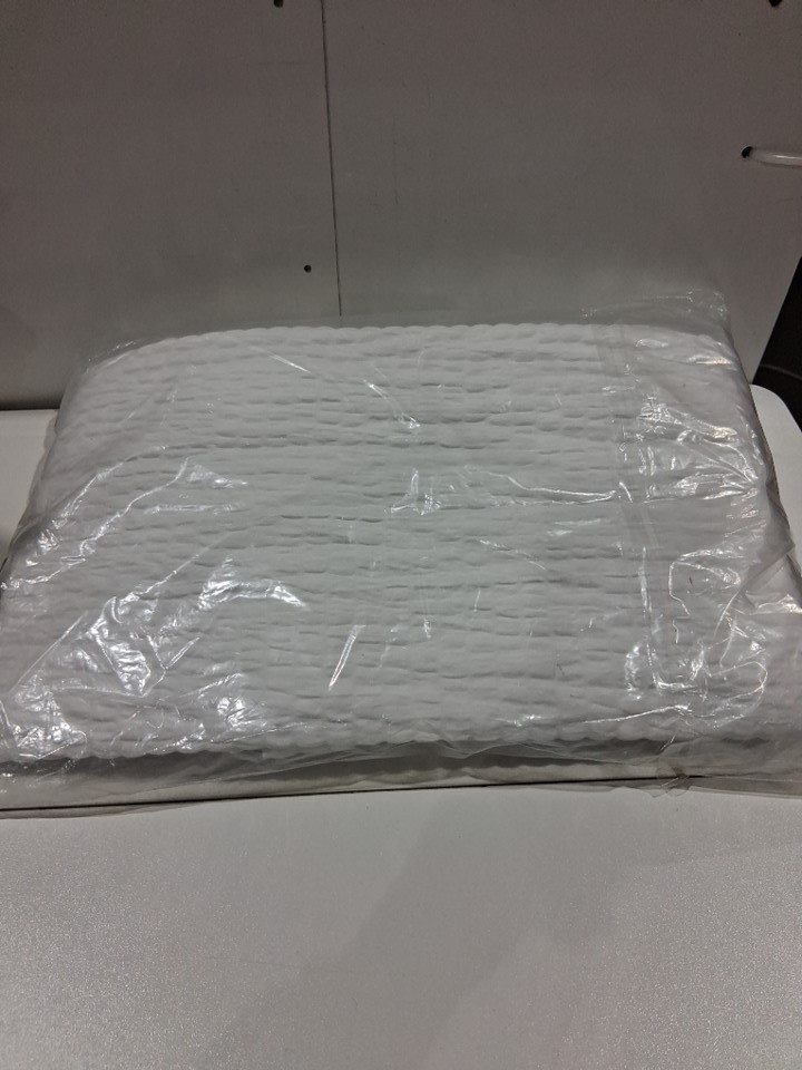 Cumulus Decorative LIGHTWEIGHT Top Sheet - QUEEN/ 93" x 110" - Bubble/RIPPLE Pattern WHITE - (MODEL: R10003) image 3