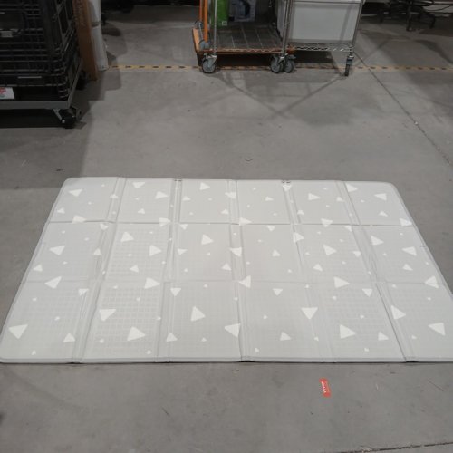 BABY FOLDABLE AND REVERSIBLE FOAM PLAY MAT - 79" X 51" - MULTICOLOR/RAINBOWS - (MODEL:PXDCHT) image 4