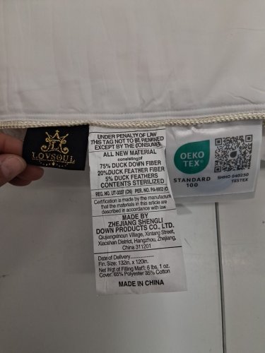 LLOVSOUL GOOSE-DOWN DUVET COMFORTER INSERT - CALIFORNIA KING image 3